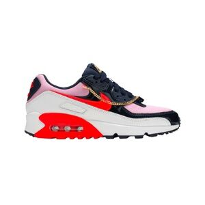 Nike Women's Air Max 90 'Cuban Link' Navy Pink 2020 Size 9 Shoes Sneakers Low